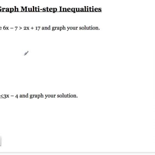 1.3 Multi-Step Inequalities - Colvin