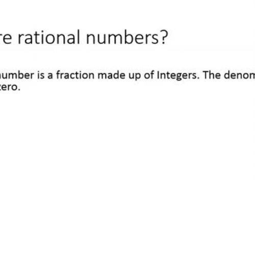 Rational Numbers Notes for teachertube