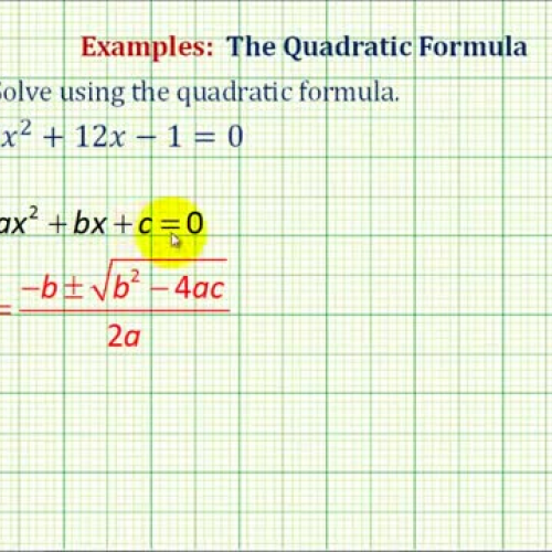 Quad Formula Ex2 Irrationals