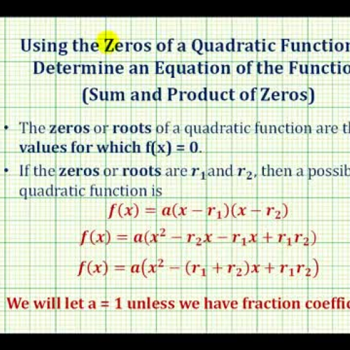 Quad Function Real Roots Sum Prod Ex