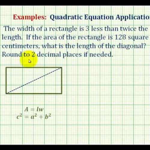 Quadratic App Area Diagonal Ex