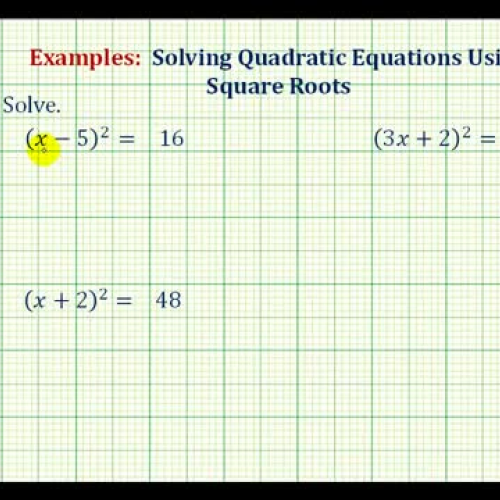 Quadratic Eq Square Roots Ex2