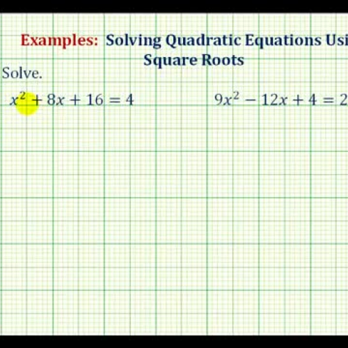 Quadratic Eq Square Roots Ex4