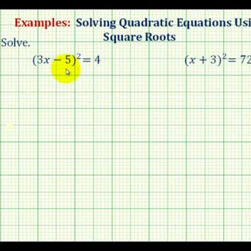 Quadratic Equ Square Roots More2