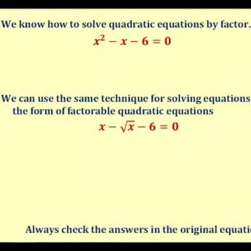 Quadratic Form Equations