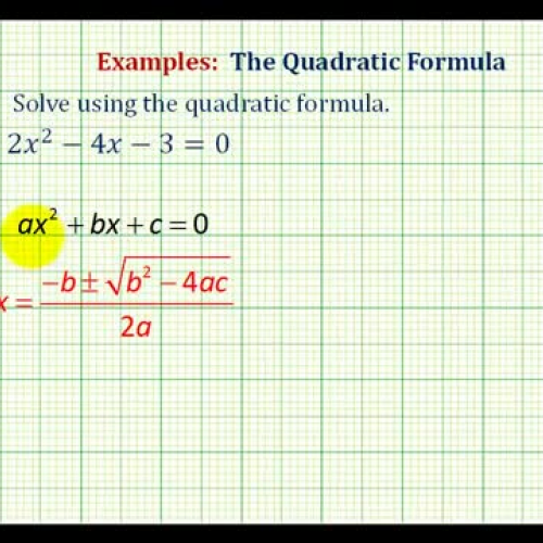 Quadratic Formula Irr Ex2