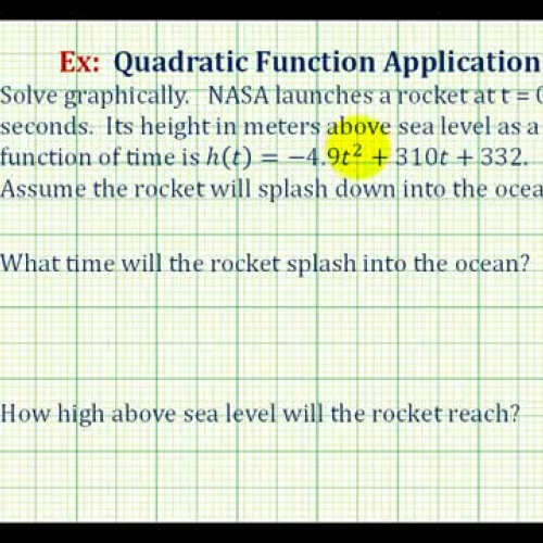 Quadratic Function Rocket Graph Calc