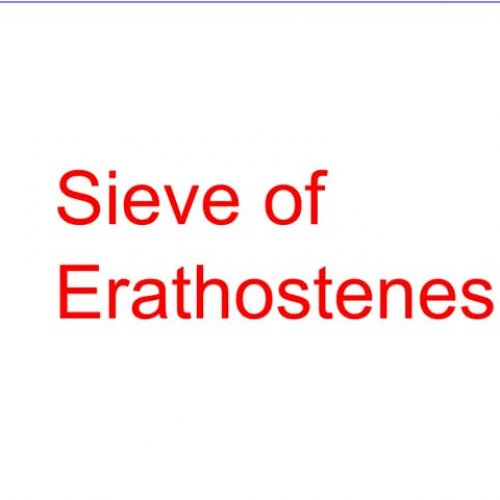 Sieve of Eratosthenes