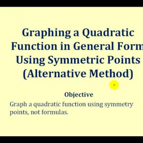 Quadratic Graph Symmetric Pts