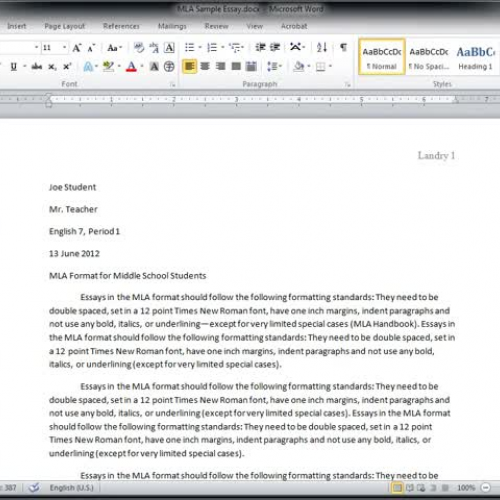 Tech Skills 02--MS Word--How to Use Formattin