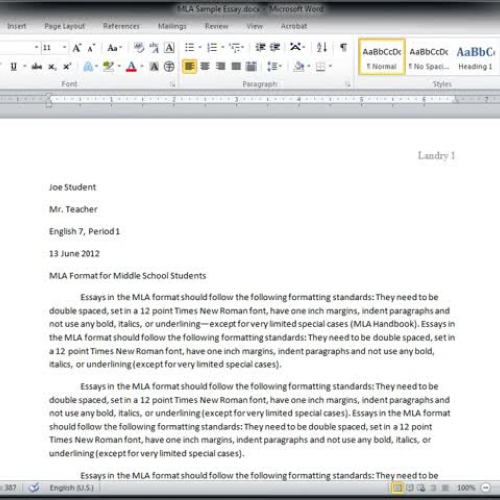 Tech Skills 04--MS Word--Selecting Text