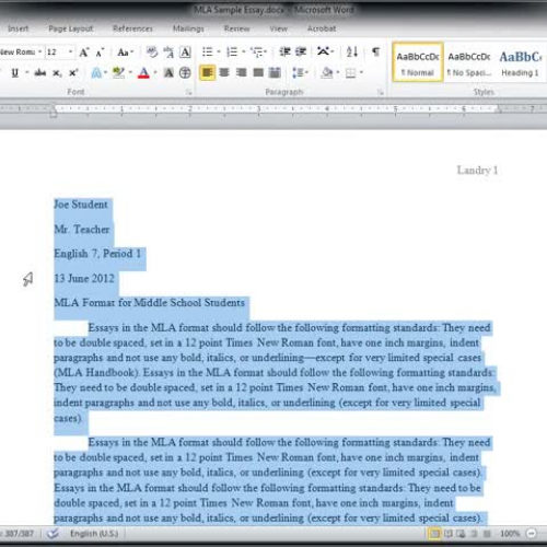 Tech Skills 09--MS Word--Font Effects