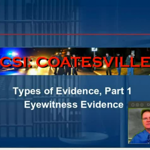 Types of Evidence, Part 1 -- Eyewitness Evide