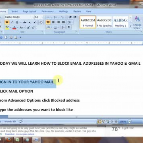 How to Block Email addresses in Yahoo and Gma