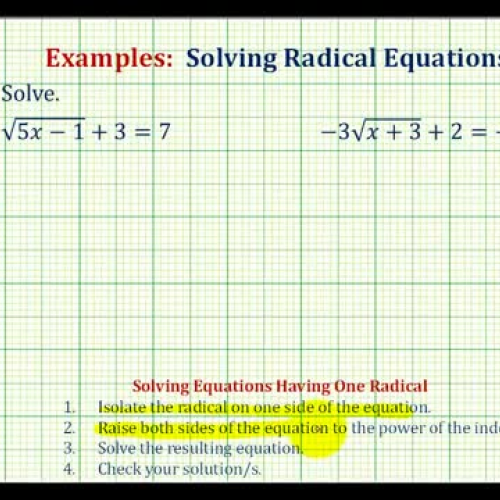 Radical Equation Ex3