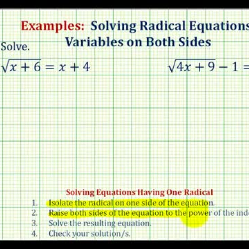 Radical Equation Ex4