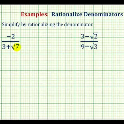 Radical Rationalize Denom Conj Ex