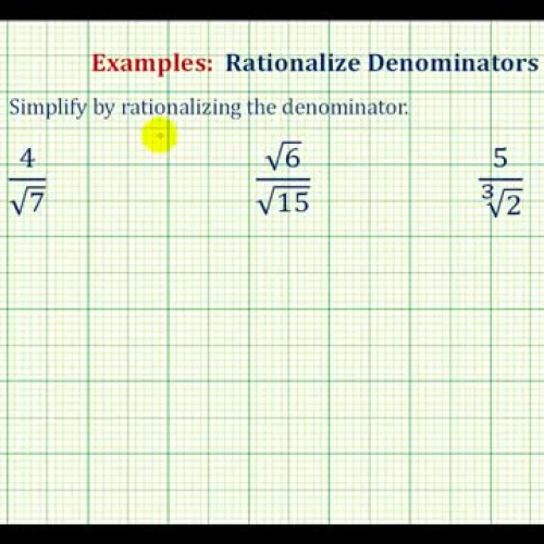 Radical Rationalize Denom Ex1