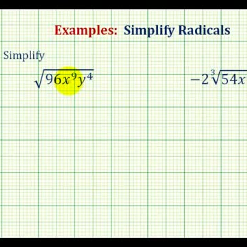 Radical Simplify Not Perfect Var Ex