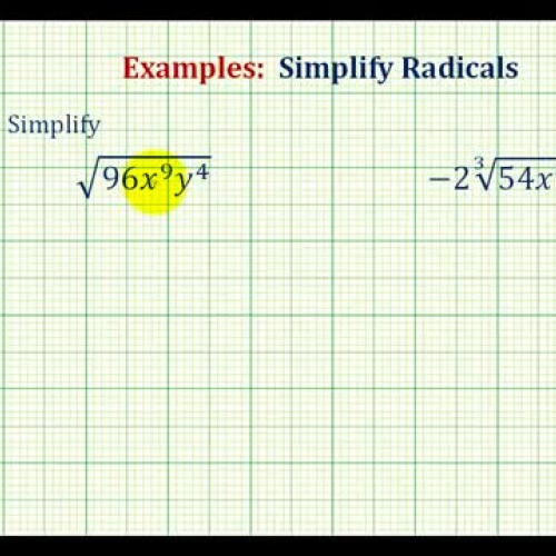 Radical Simplify Not Perfect Var Exfix