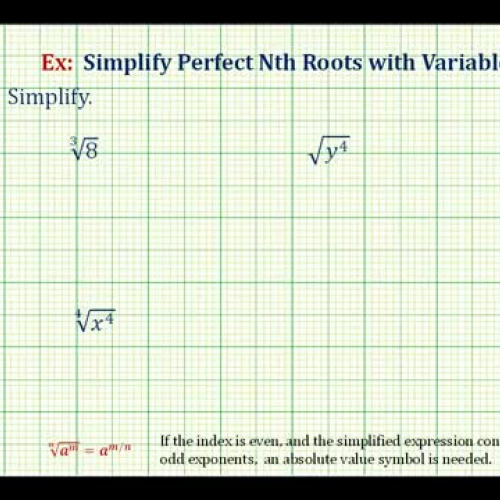 Radical Simplify Perfect Nth Root Ex1