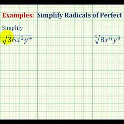 Radical Simplify Variables Ex1