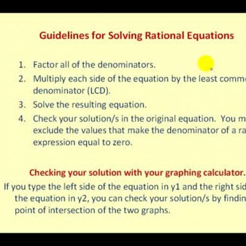 Rational Equ Solve