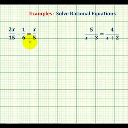 Rational Equations Ex1