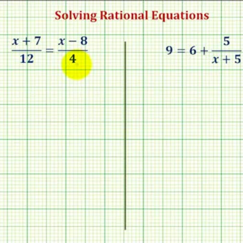 Rational Equations Fractions Ex2