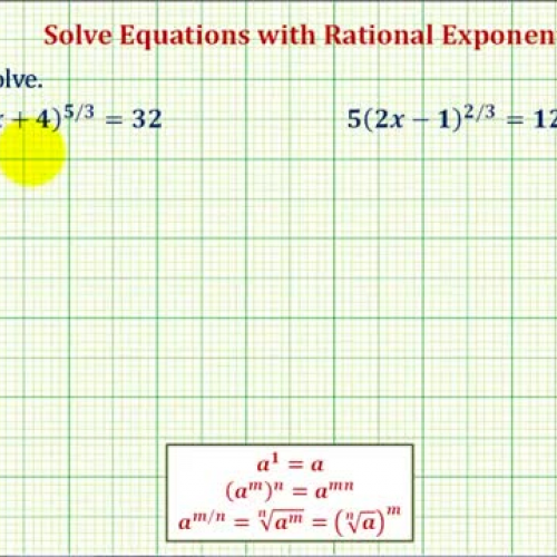 Rational Exponent Equations Ex