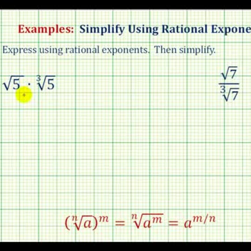 Rational Exponent Mult Div Radical Ex