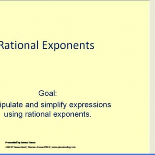 Rational Exponents