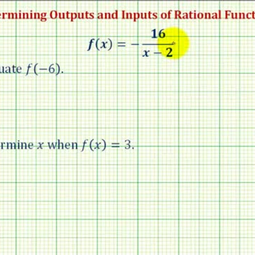 Rational Functions Output Input Ex