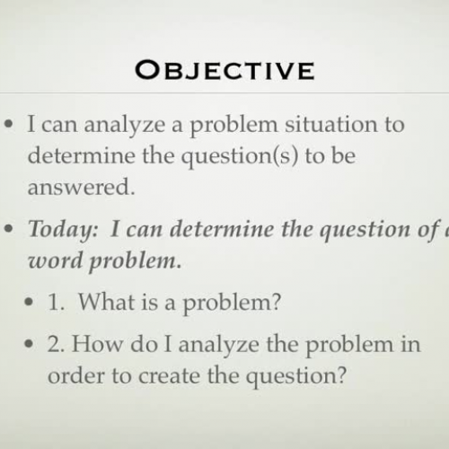 Determing the Question for blog-1