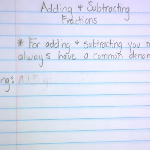Adding-Subtracting Fractions