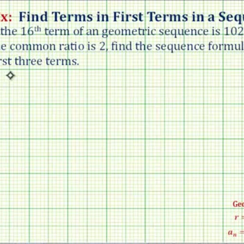 Sequence Geometric Find Terms Ex