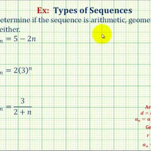 Sequence Type Given Formula Ex