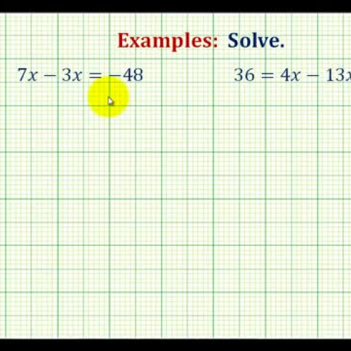 Solve One Step Eq Mult Div Simplify Ex