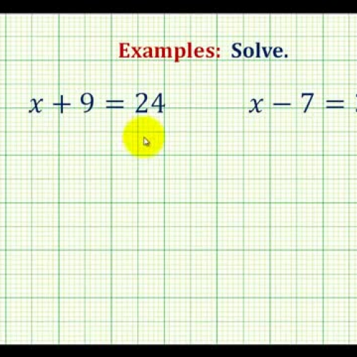 Solve One Step Eq Var L_ Side Add_ Subtr Ex