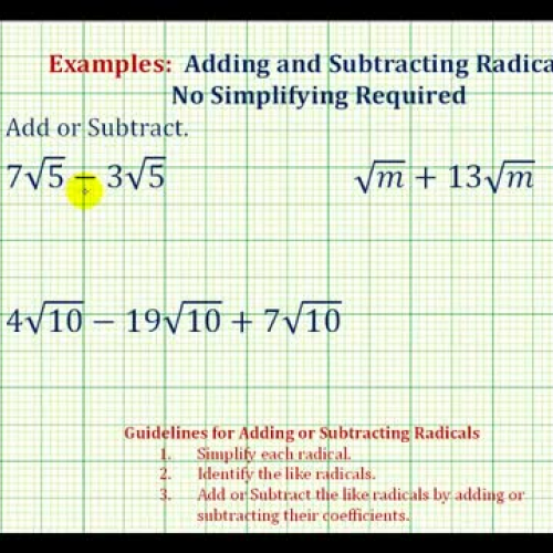 Square Root Add Sub No Simpl Ex