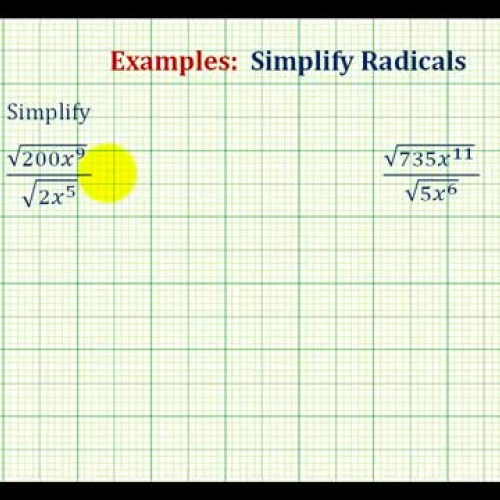 Square Root Fractions Simplify Ex2