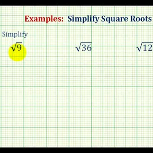 Square Root Simplify Ex1