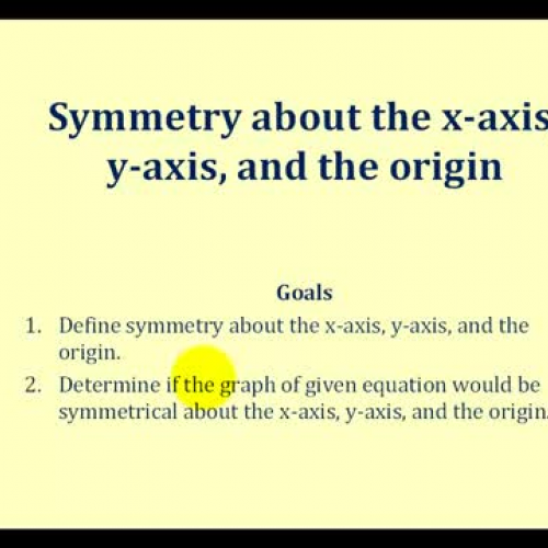 Symmetry X Y Axis Origin