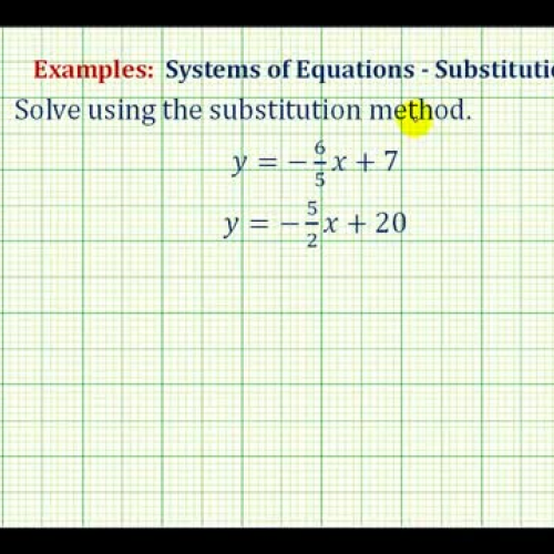 System Equ Substitution Ex4