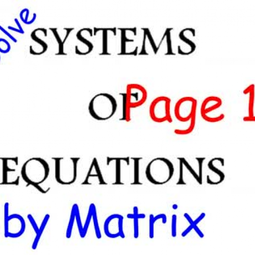 Systems Matrix
