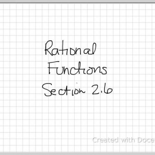 PreCal Section 2.6 Rational Func