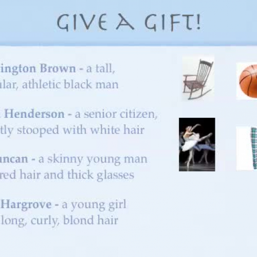 &quot;Give a Gift&quot; and Paradigms