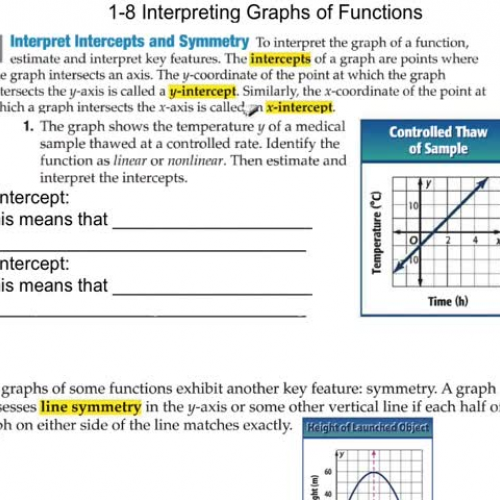 1-8 Interpreting Graphs of Functions P1