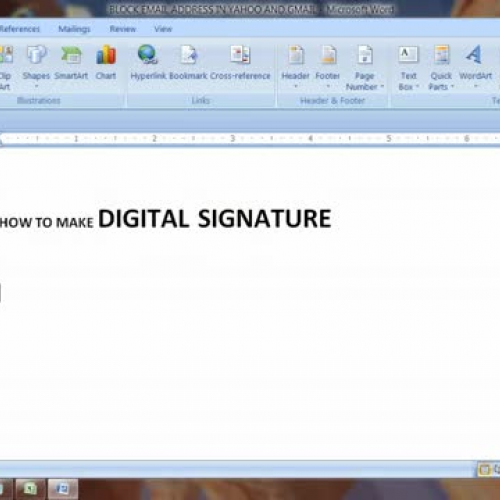 MAKE DIGITAL SIGNATURE IN MS WORD