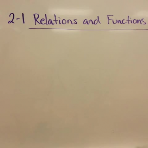 HLWW Algebra 2: lesson 2-1